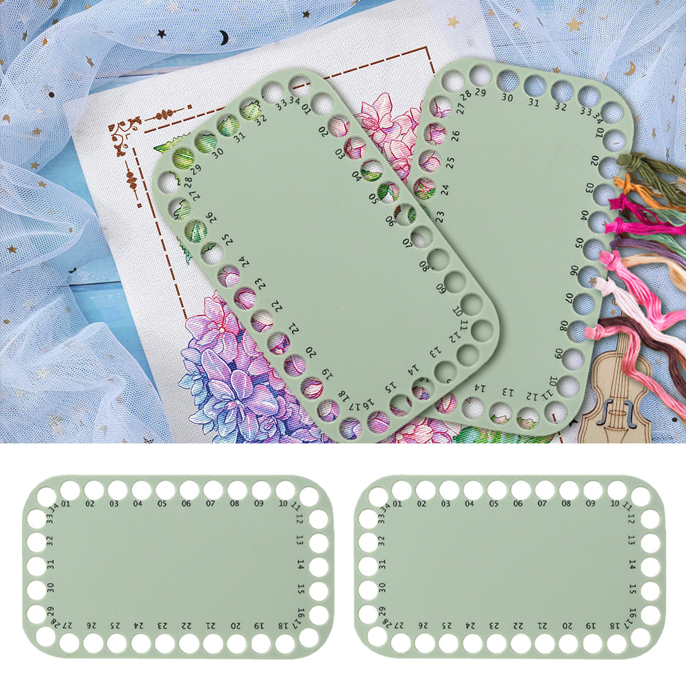 2 Pcs Sewing Thread Winding Plate Board for /Embroidery Storage 20x12cm (Green)