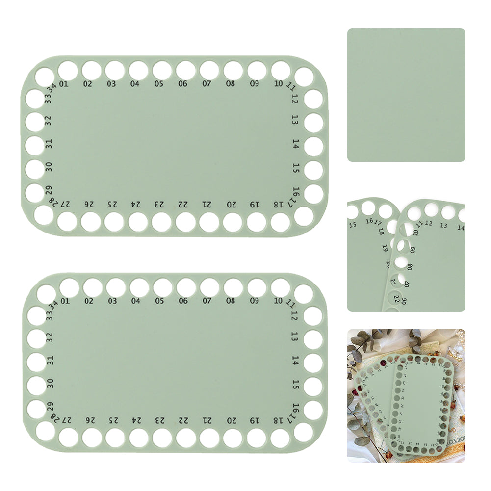 2 Pcs Sewing Thread Winding Plate Board for /Embroidery Storage 20x12cm (Green)