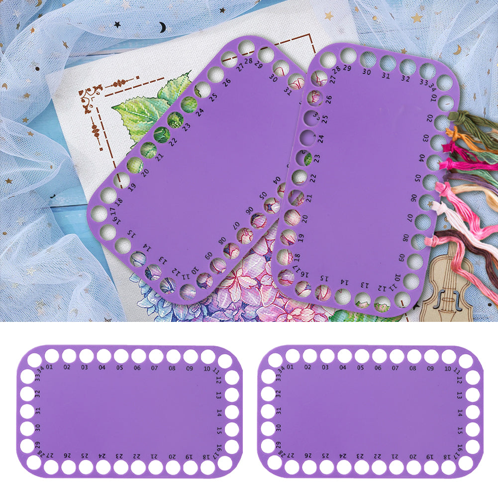 2 Pcs Sewing Thread Winding Plate Board for /Embroidery Storage 20x12cm (Purple)