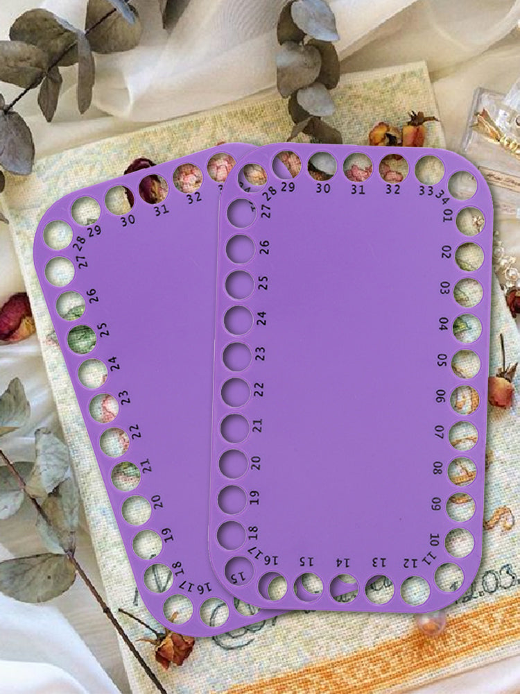 2 Pcs Sewing Thread Winding Plate Board for /Embroidery Storage 20x12cm (Purple)