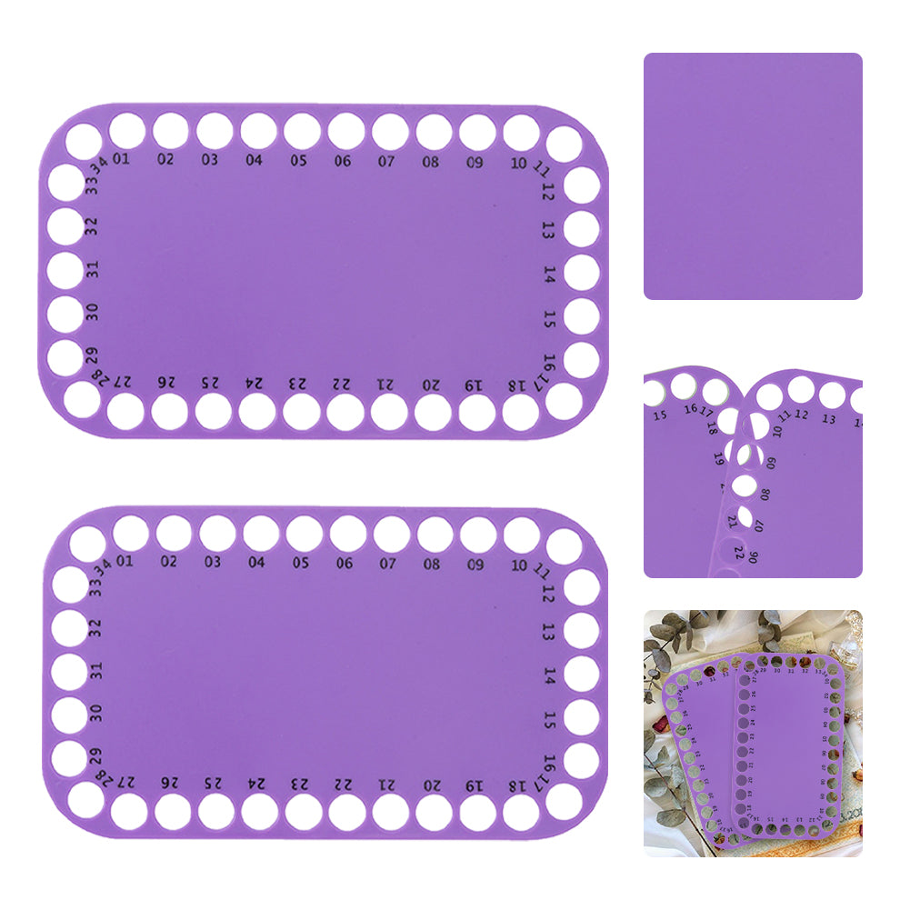 2 Pcs Sewing Thread Winding Plate Board for /Embroidery Storage 20x12cm (Purple)