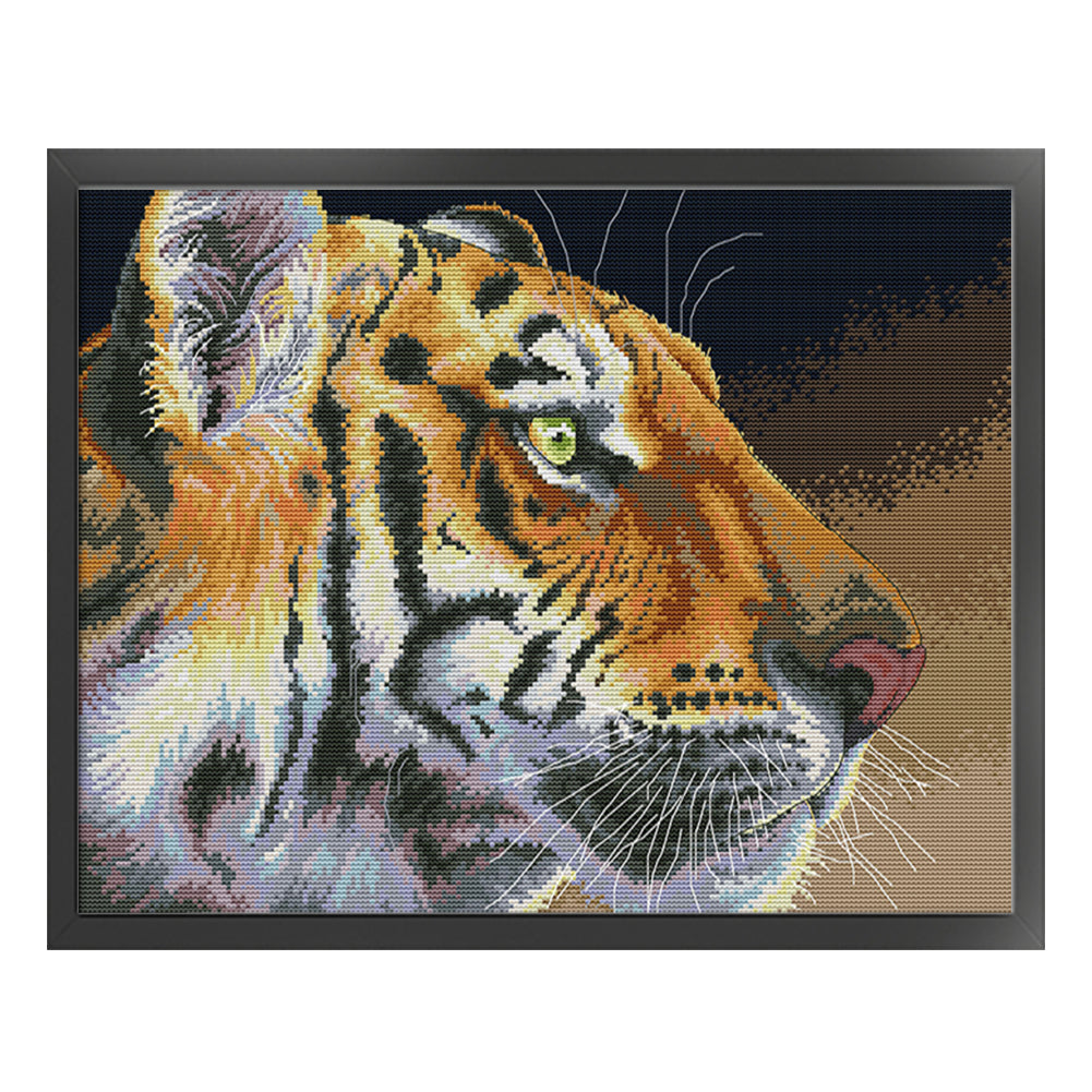 Tiger Three - 11CT Stamped Cross Stitch 55*45CM(Joy Sunday)