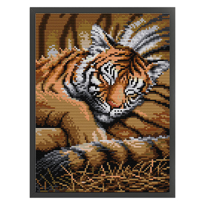 Tiger Cub - 11CT Stamped Cross Stitch 27*37CM(Joy Sunday)