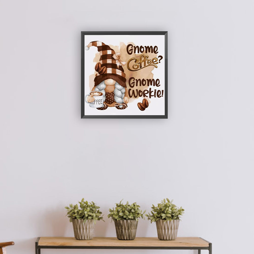 Coffee Bean Gnome - Full Round Drill Diamond Painting 30*30CM