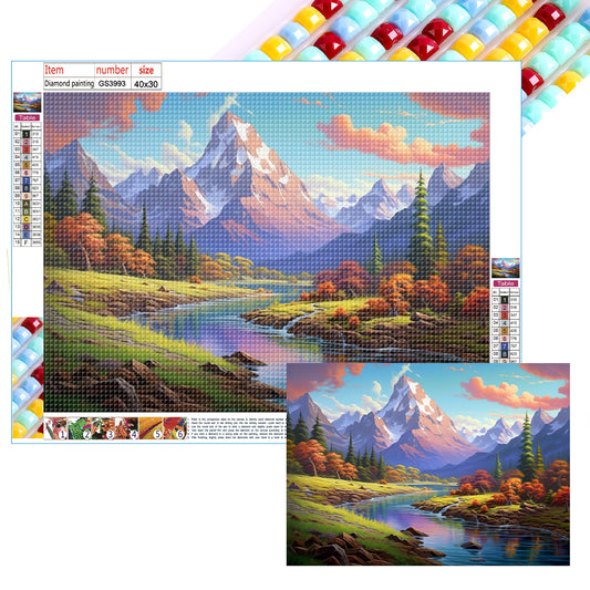 Lake - Full Square Drill Diamond Painting 40*30CM