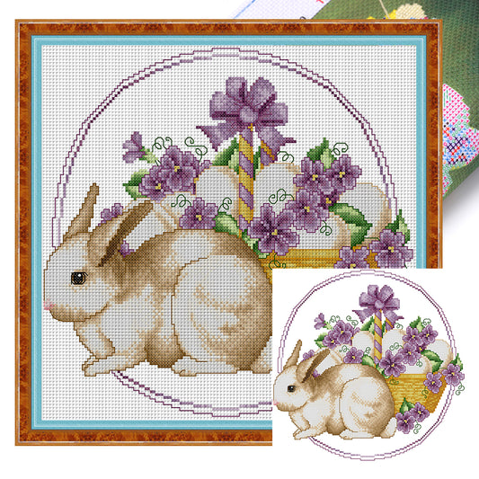 Easter Bunny - 11CT Stamped Cross Stitch 41*39CM(Joy Sunday)