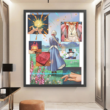 Hayao Miyazaki Animation-Howl'S Moving Castle - 11CT Stamped Cross Stitch 50*60CM