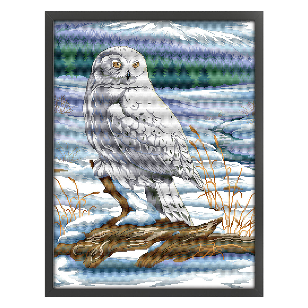 Snow Sculpture - 11CT Stamped Cross Stitch 52*68CM(Joy Sunday)