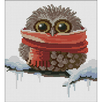 Owl Four - 11CT Stamped Cross Stitch 24*28CM(Joy Sunday)