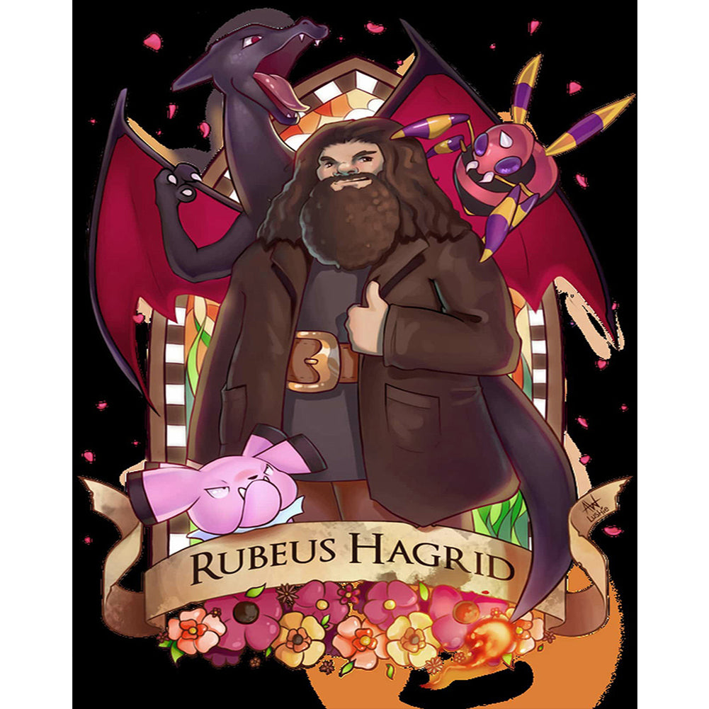 Pok¨¦mon And Hagrid - 11CT Stamped Cross Stitch 50*60CM