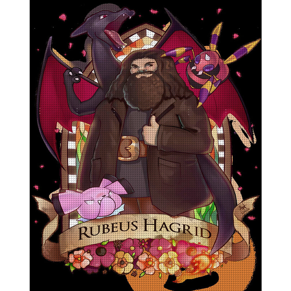 Pok¨¦mon And Hagrid - 11CT Stamped Cross Stitch 50*60CM
