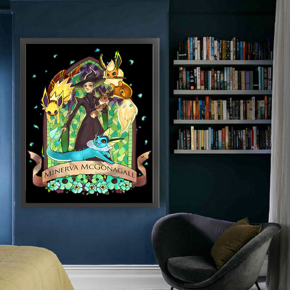 Pok¨¦mon And Mcgonagall - 11CT Stamped Cross Stitch 50*60CM