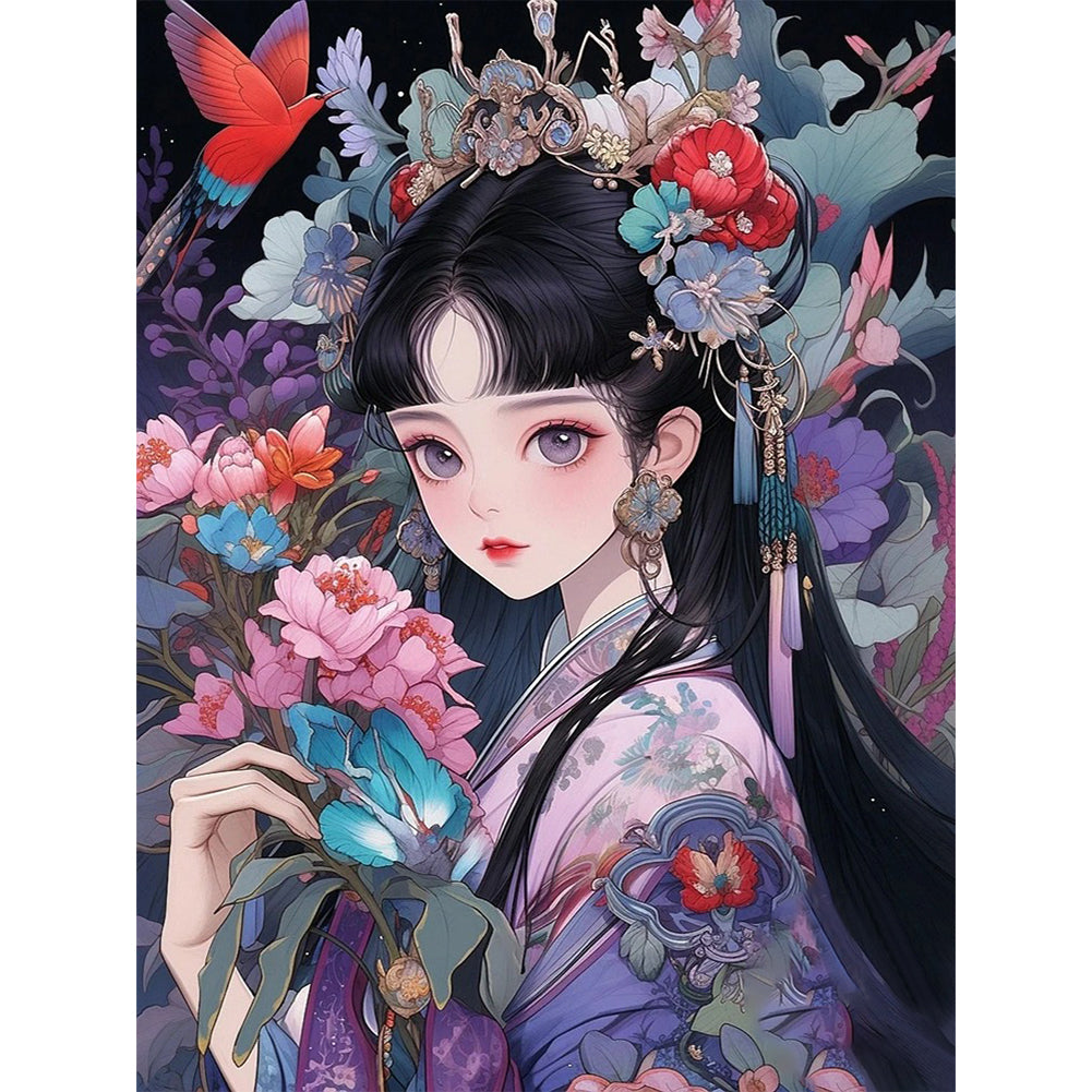 Ancient Style Girl - 11CT Stamped Cross Stitch 50*65CM