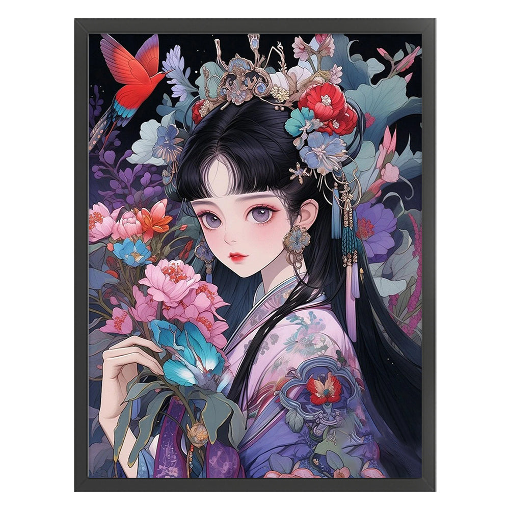 Ancient Style Girl - 11CT Stamped Cross Stitch 50*65CM