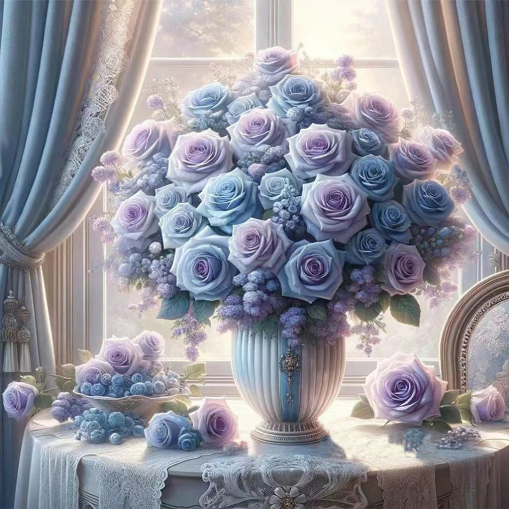 Window Vase - Full Round Drill Diamond Painting 30*30CM