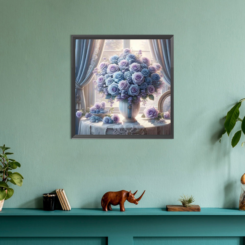 Window Vase - Full Round Drill Diamond Painting 30*30CM