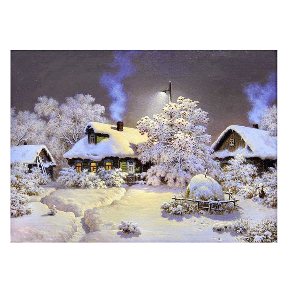 Snow House - Full Square Drill Diamond Painting 30*24CM