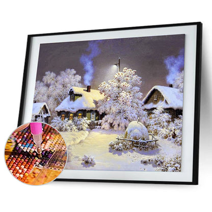 Snow House - Full Square Drill Diamond Painting 30*24CM