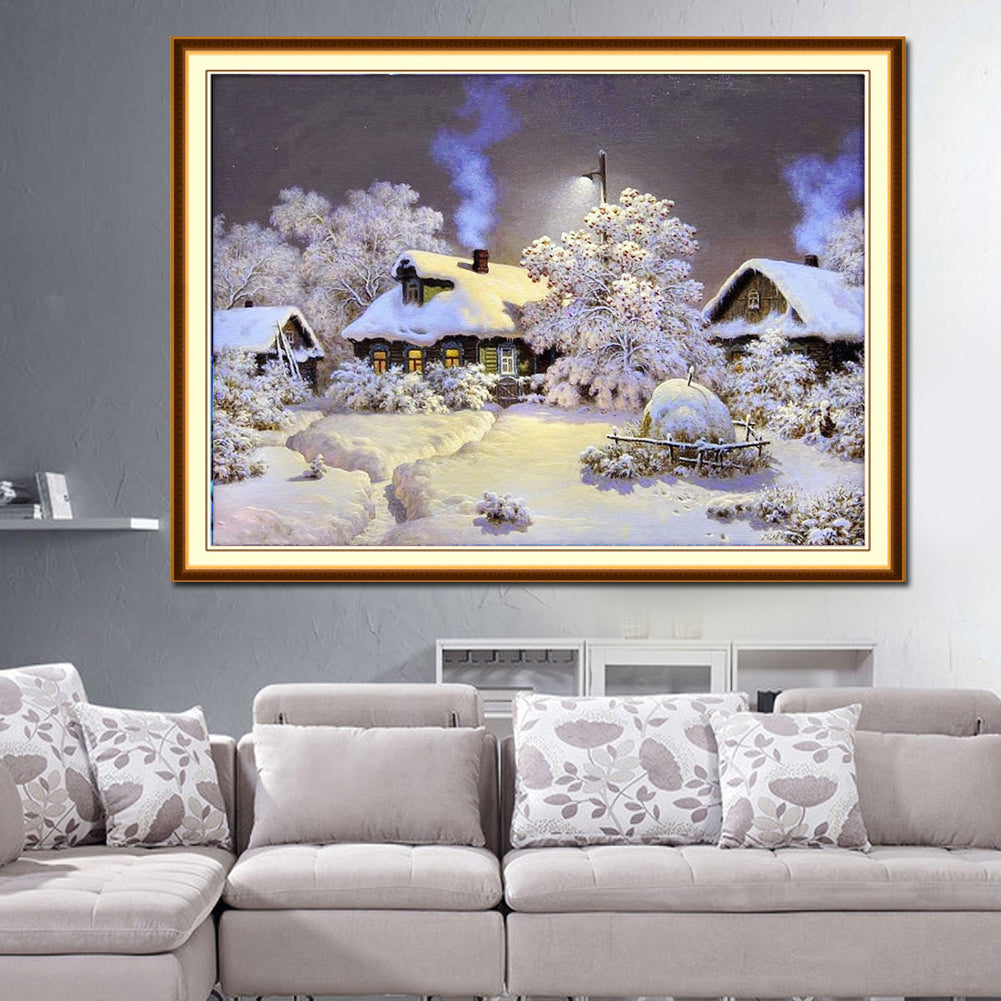 Snow House - Full Square Drill Diamond Painting 30*24CM