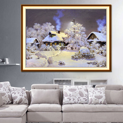 Snow House - Full Square Drill Diamond Painting 30*24CM