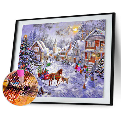 Snow Carriage - Full Round Drill Diamond Painting 45*35CM