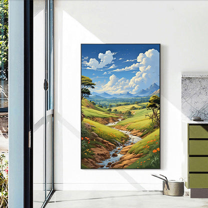 Hillside Fields - Full Round Drill Diamond Painting 40*60CM