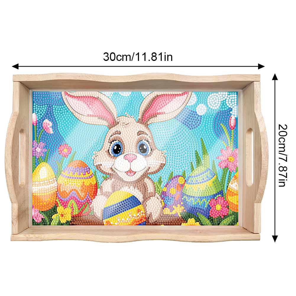 Diamond Painting Nesting Food Trays with Handle for Serving Food (Easter Bunny)