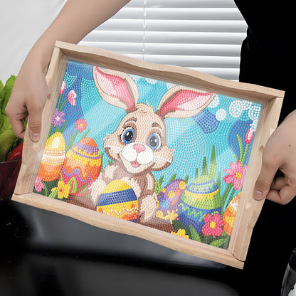 Diamond Painting Nesting Food Trays with Handle for Serving Food (Easter Bunny)