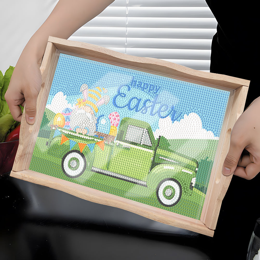 Diamond Painting Nesting Food Trays with Handle for Serving Food (Easter Truck)