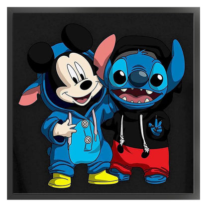 Mickey Mouse And Stitch - 11CT Stamped Cross Stitch 40*40CM