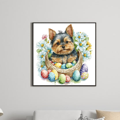 Easter Puppy - Full Round Drill Diamond Painting 30*30CM