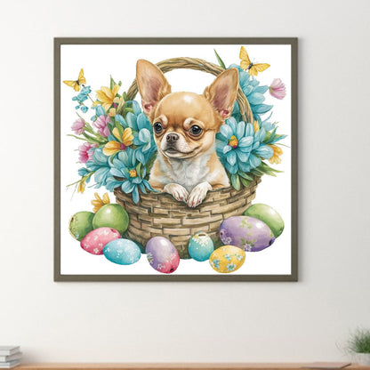 Easter Puppy - Full Round Drill Diamond Painting 30*30CM