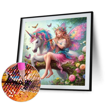 Elf And Unicorn - Full Round Drill Diamond Painting 30*30CM