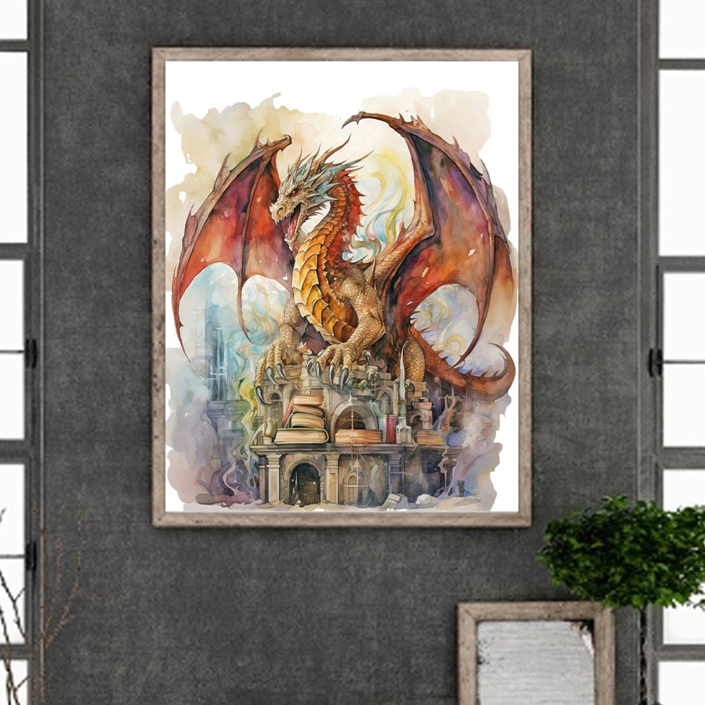 Winged Dragon - Full Round Drill Diamond Painting 40*50CM