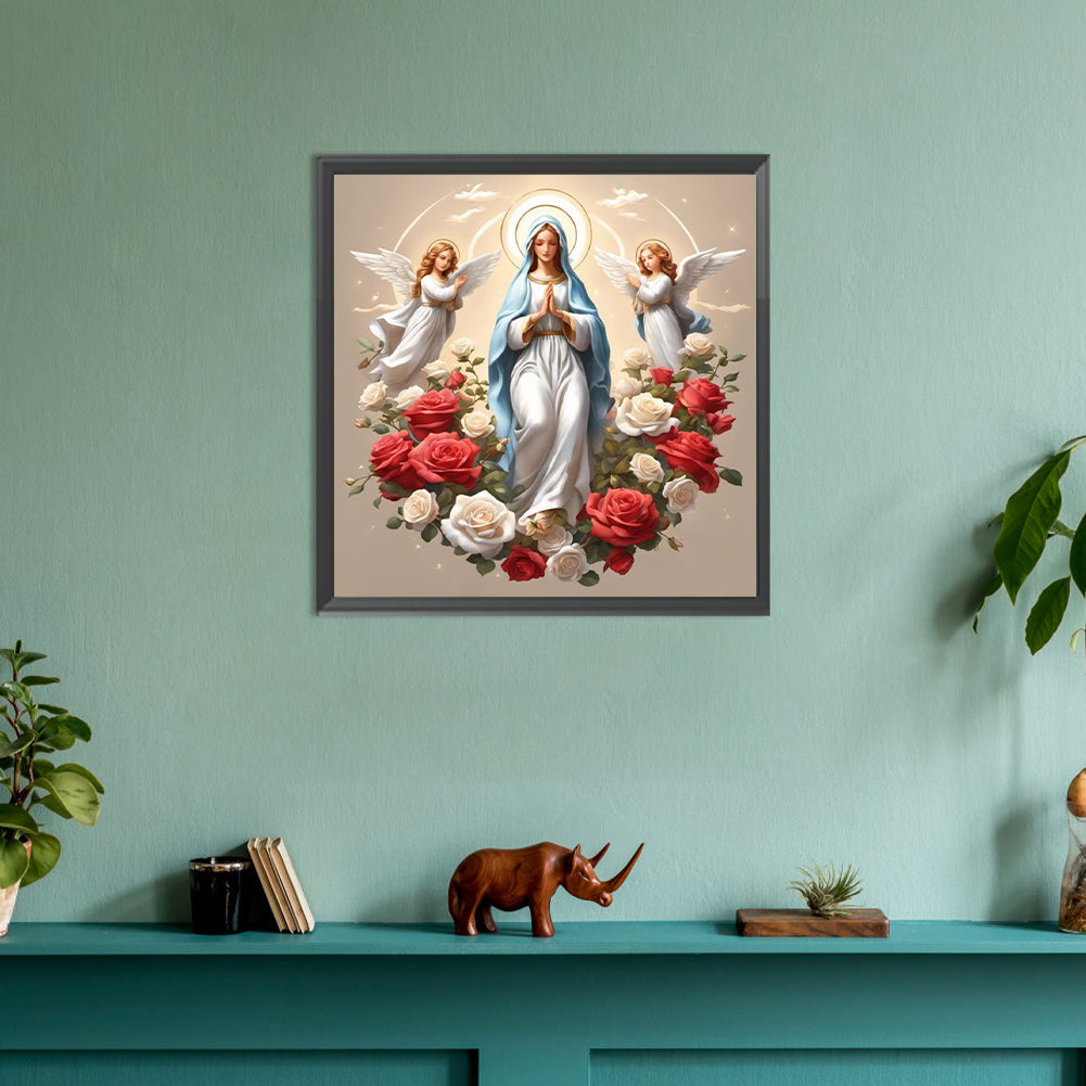 Virgin Mary - Full Round Drill Diamond Painting 30*30CM