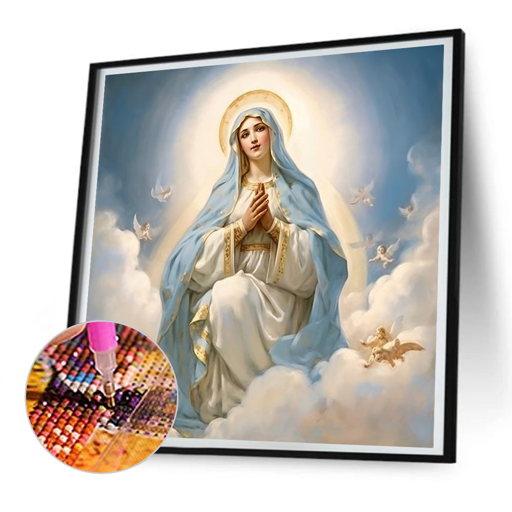 Virgin Mary - Full Round Drill Diamond Painting 30*30CM