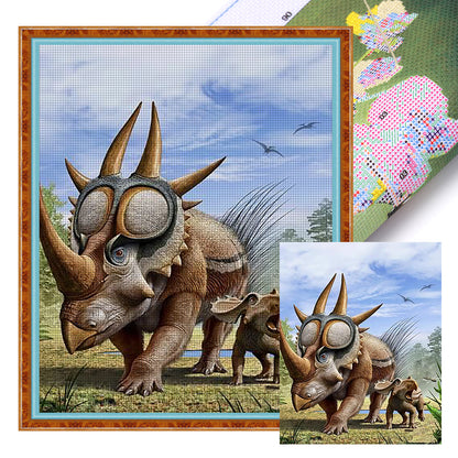 Buffaloceratops - 11CT Stamped Cross Stitch 40*50CM