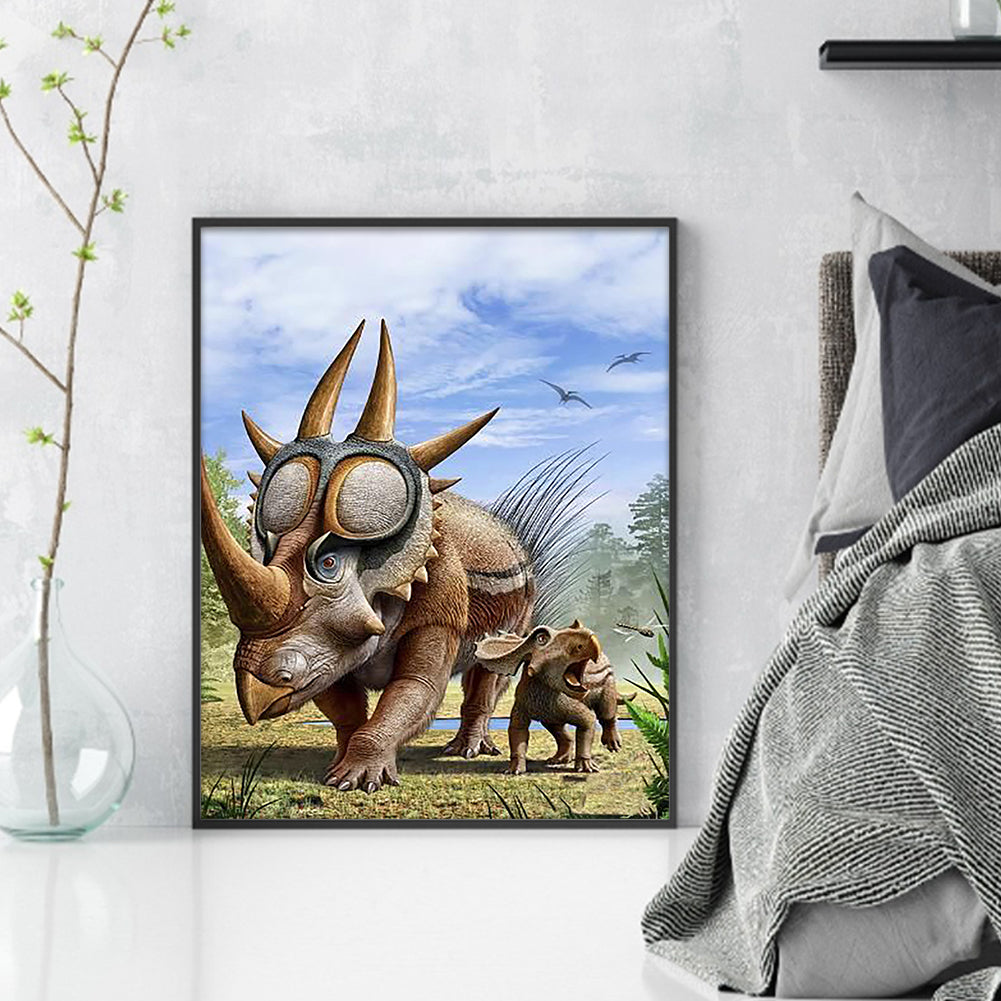 Buffaloceratops - 11CT Stamped Cross Stitch 40*50CM