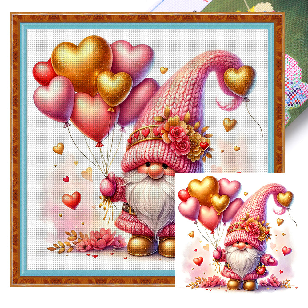 Valentine'S Day Goblin - 11CT Stamped Cross Stitch 40*40CM