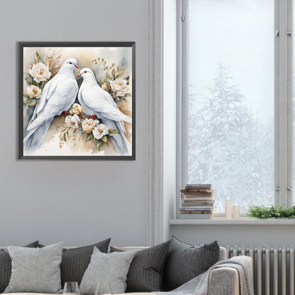 Pigeon - Full Round Drill Diamond Painting 30*30CM