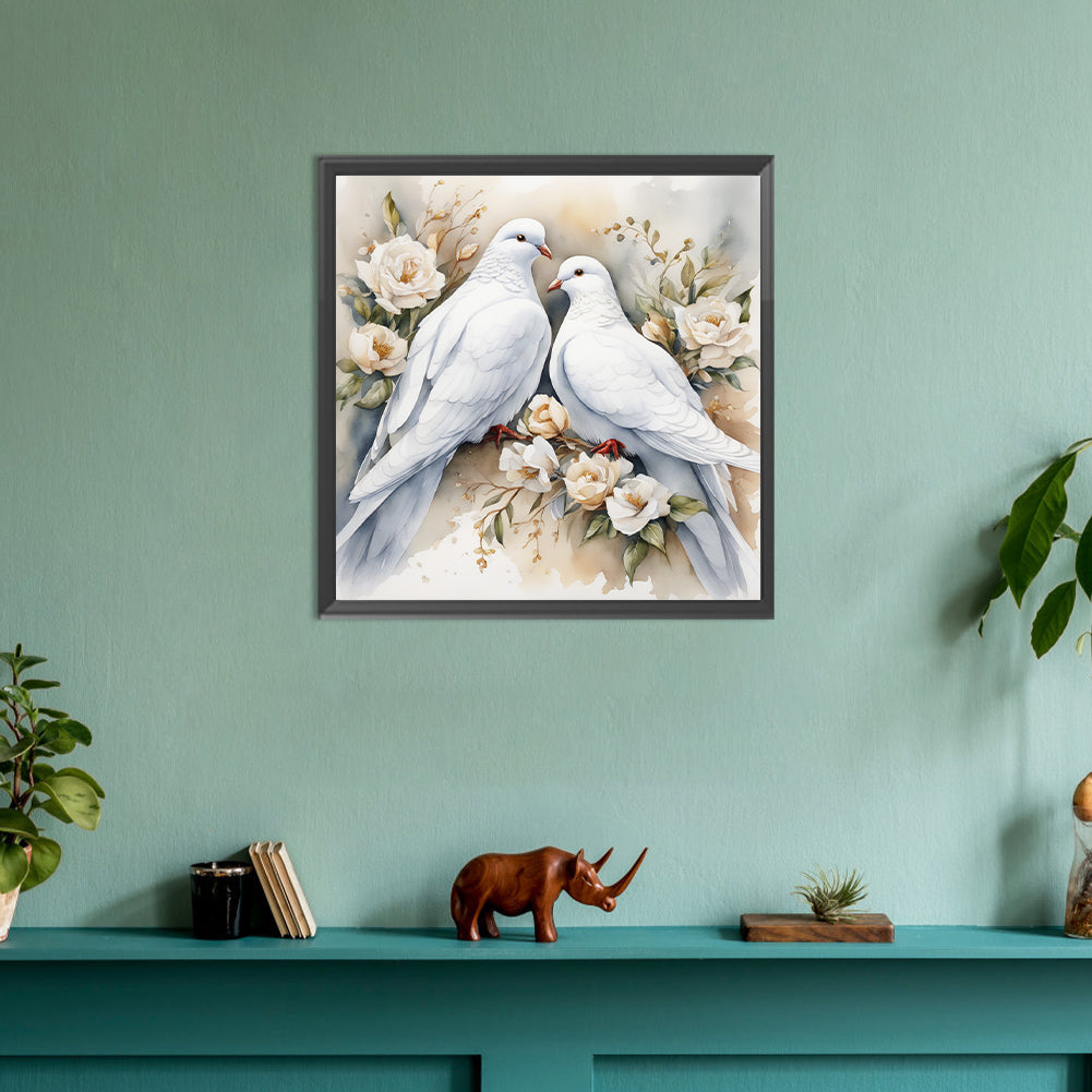 Pigeon - Full Round Drill Diamond Painting 30*30CM