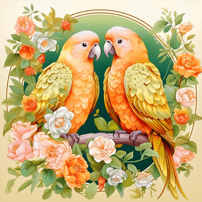 Parrot - Full Round Drill Diamond Painting 30*30CM
