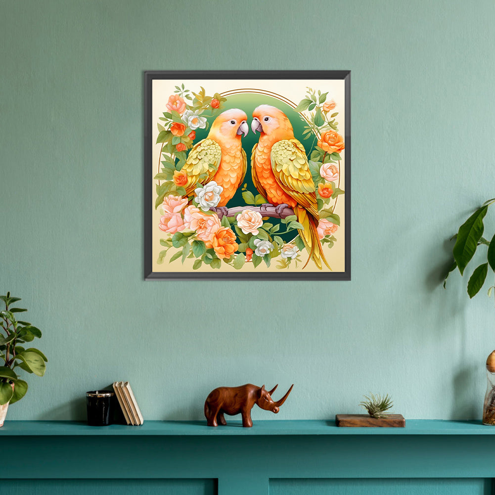 Parrot - Full Round Drill Diamond Painting 30*30CM