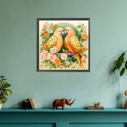 Parrot - Full Round Drill Diamond Painting 30*30CM