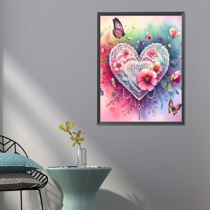 Hearts And Flowers - Full Round Drill Diamond Painting 50*60CM