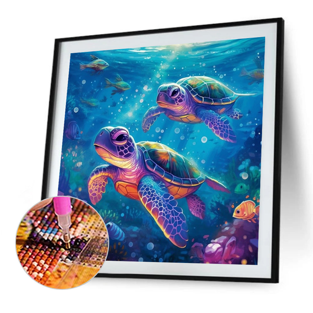 Sea Turtle - Full Square Drill Diamond Painting 40*40CM