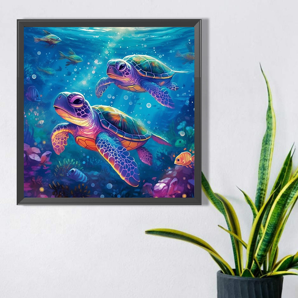 Sea Turtle - Full Square Drill Diamond Painting 40*40CM