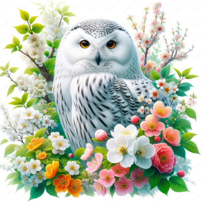 Owl - Full Round Drill Diamond Painting 30*30CM