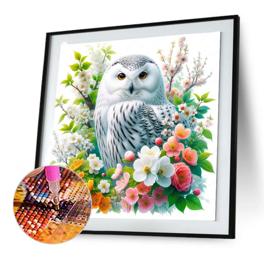 Owl - Full Round Drill Diamond Painting 30*30CM