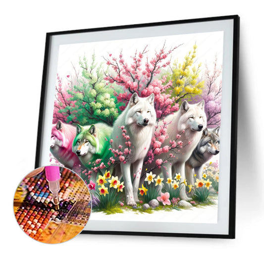 Wolf Pack - Full Round Drill Diamond Painting 40*40CM
